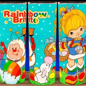 Rainbow Brite 80s Easter Bunny with Eggs Cartoon Cup Mug Tumbler 20oz